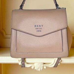 DKNY Tan Satchel Bag